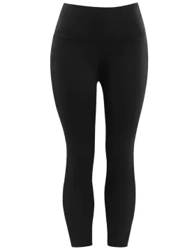 22" High Waist Crop Tight Capris black_Jogging