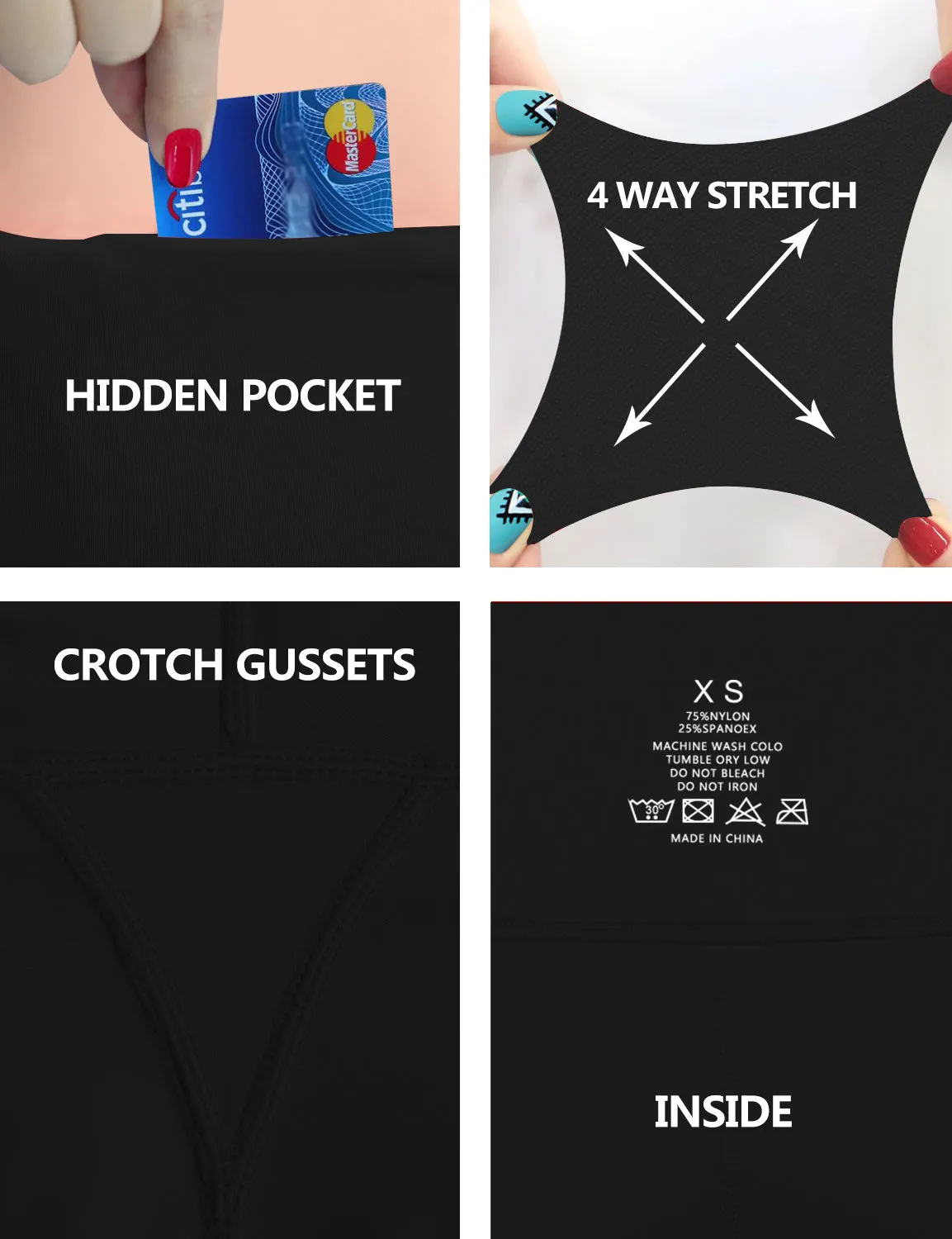 22" High Waist Crop Tight Capris black_Jogging