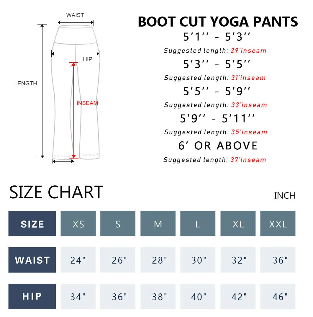 29" 31" 33" 35" Bootcut Leggings with Pockets mahoganymaroon ins_Jogging