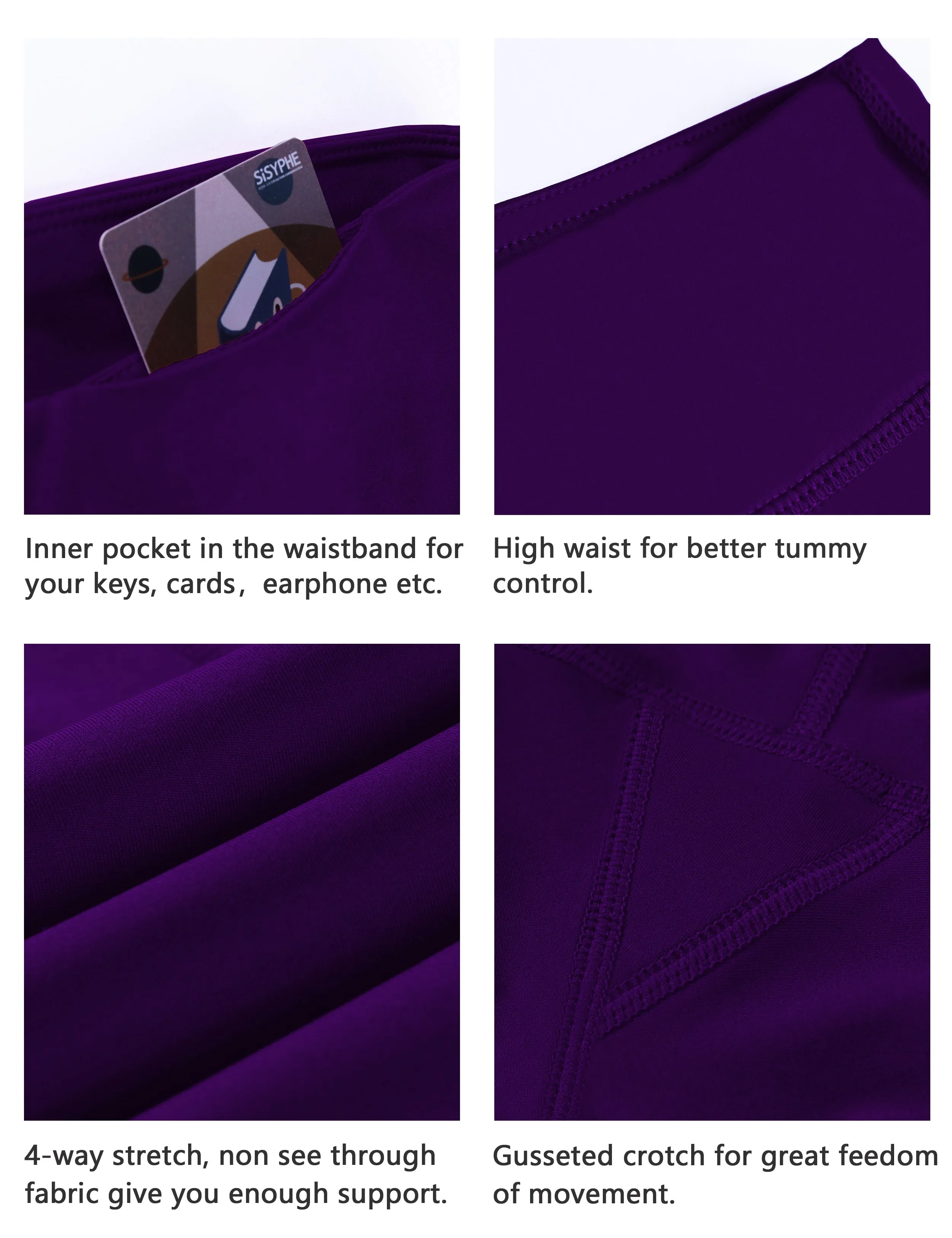 8" High Waist Jogging Shorts eggplantpurple_Jogging