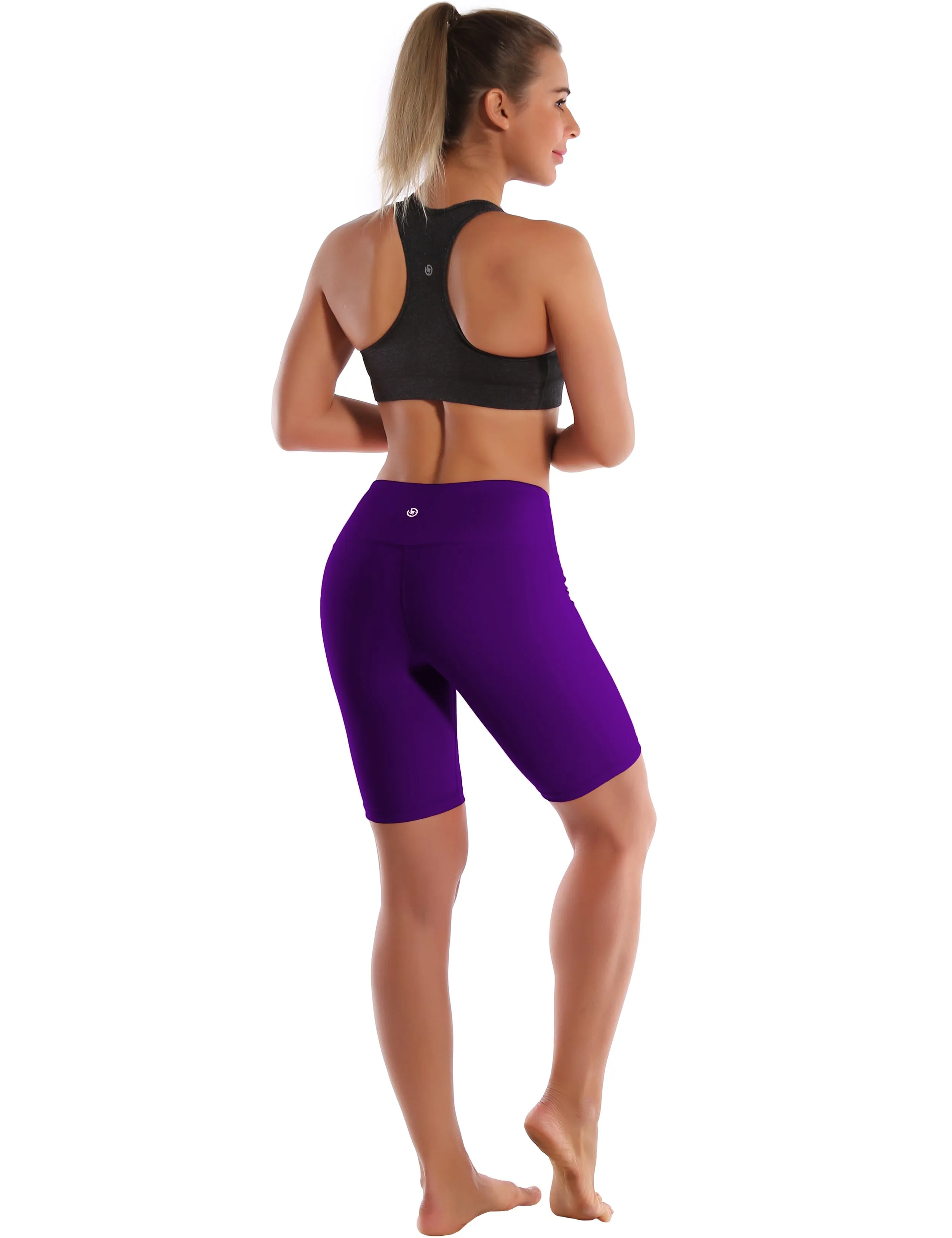 8" High Waist Jogging Shorts eggplantpurple_Jogging