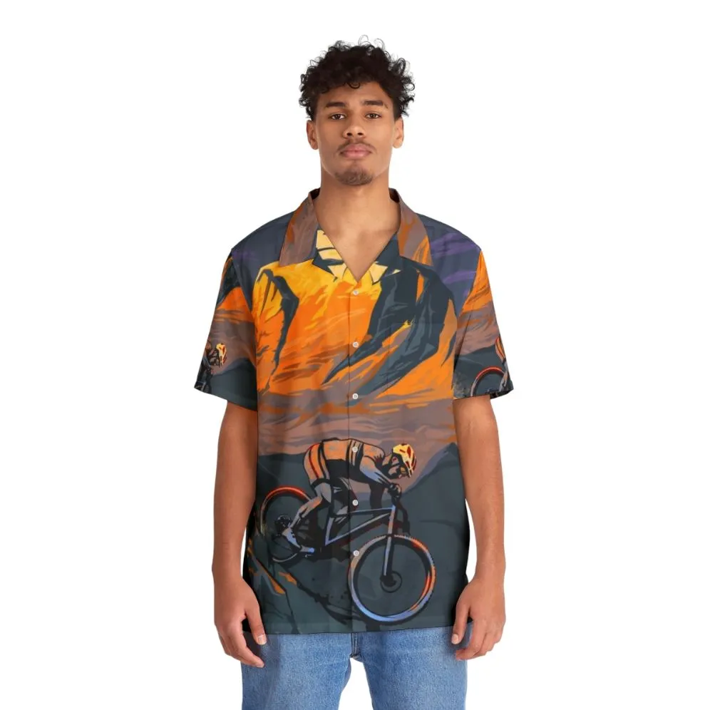 Adventurous Mountain Biker Hawaiian Shirt