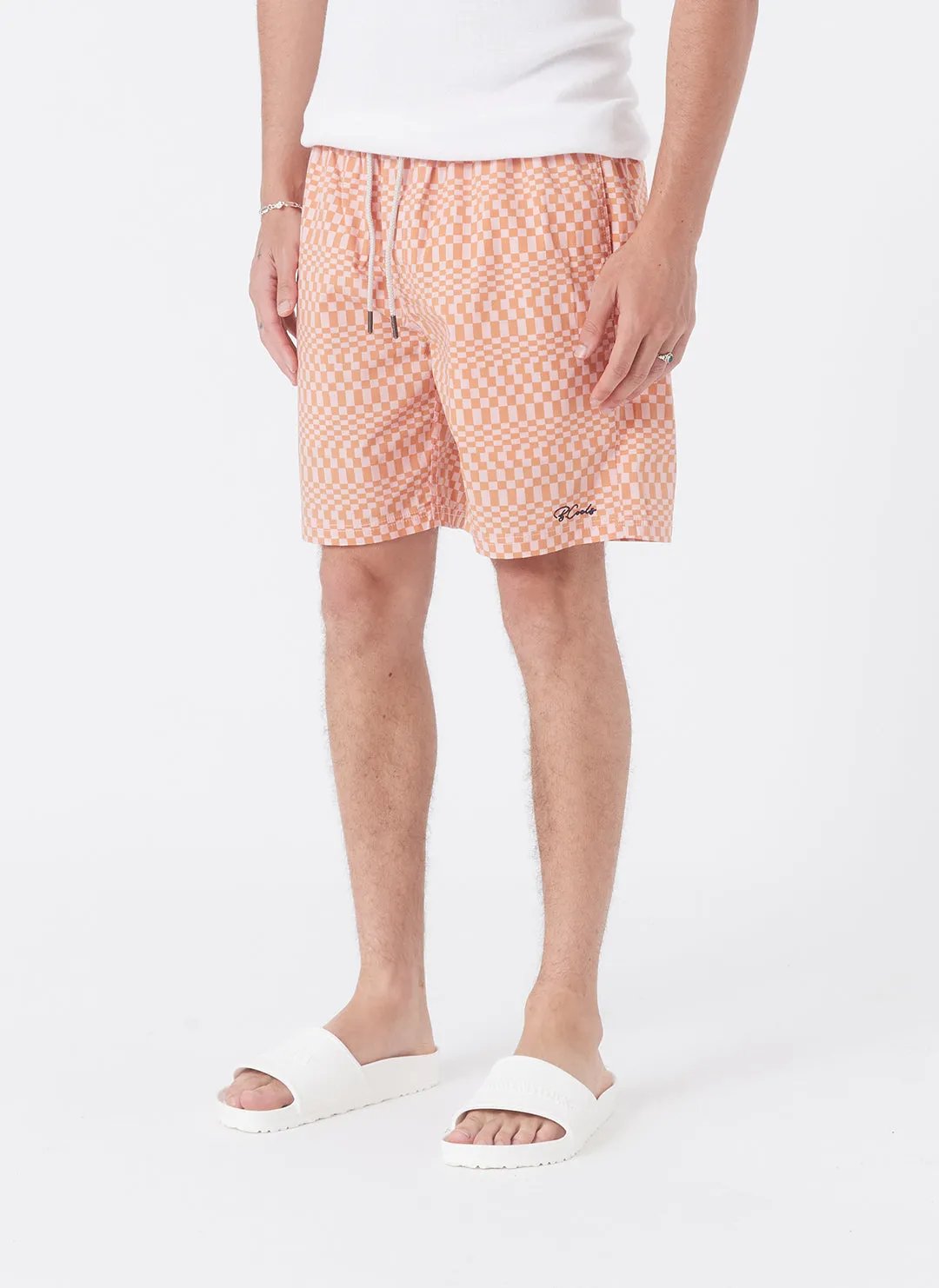 Amphibious Swim Short Amber Checker 2.0