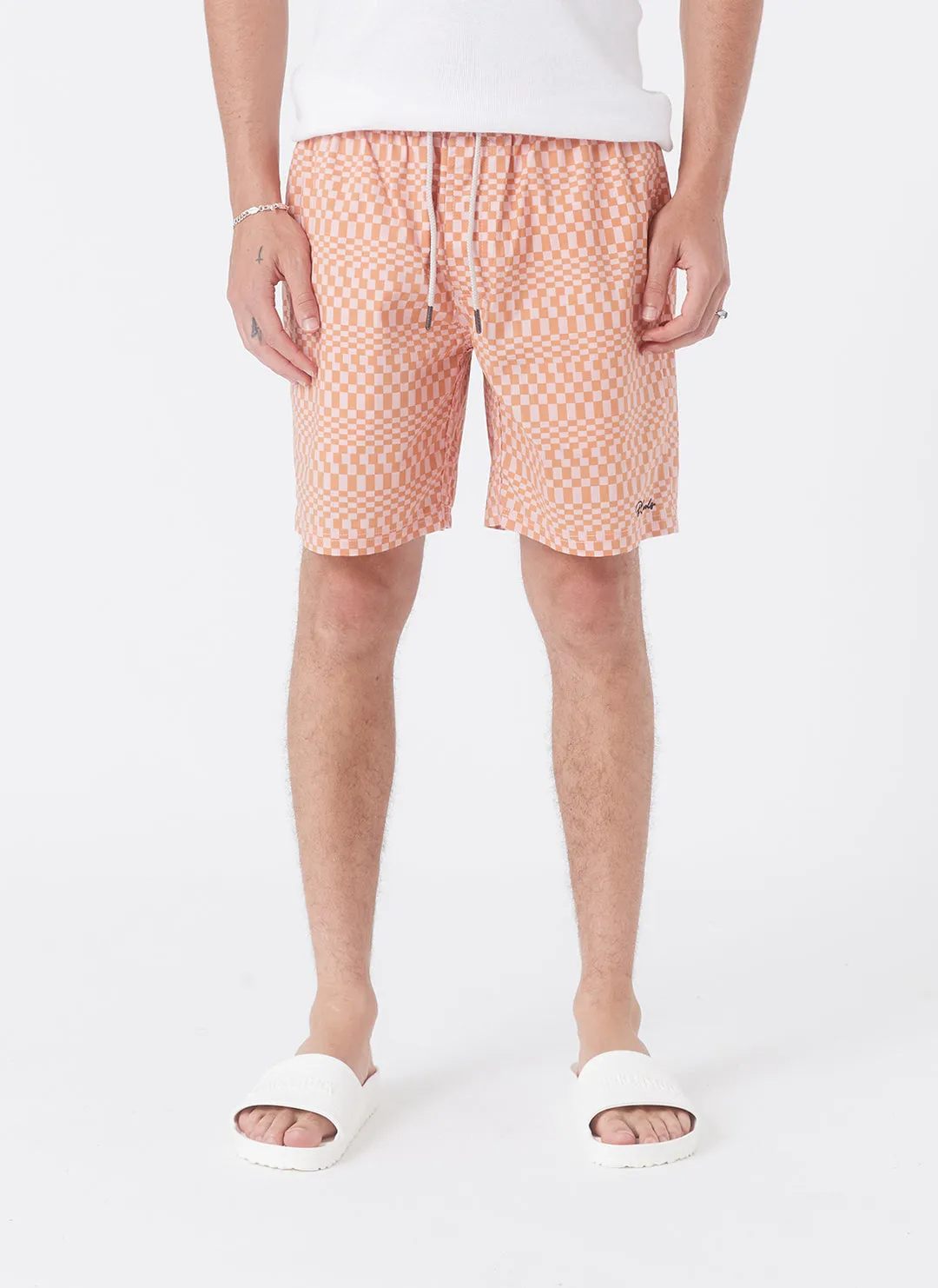 Amphibious Swim Short Amber Checker 2.0