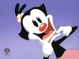 Animaniacs Original Production Cel on Original Background with Matching Drawing: Dot