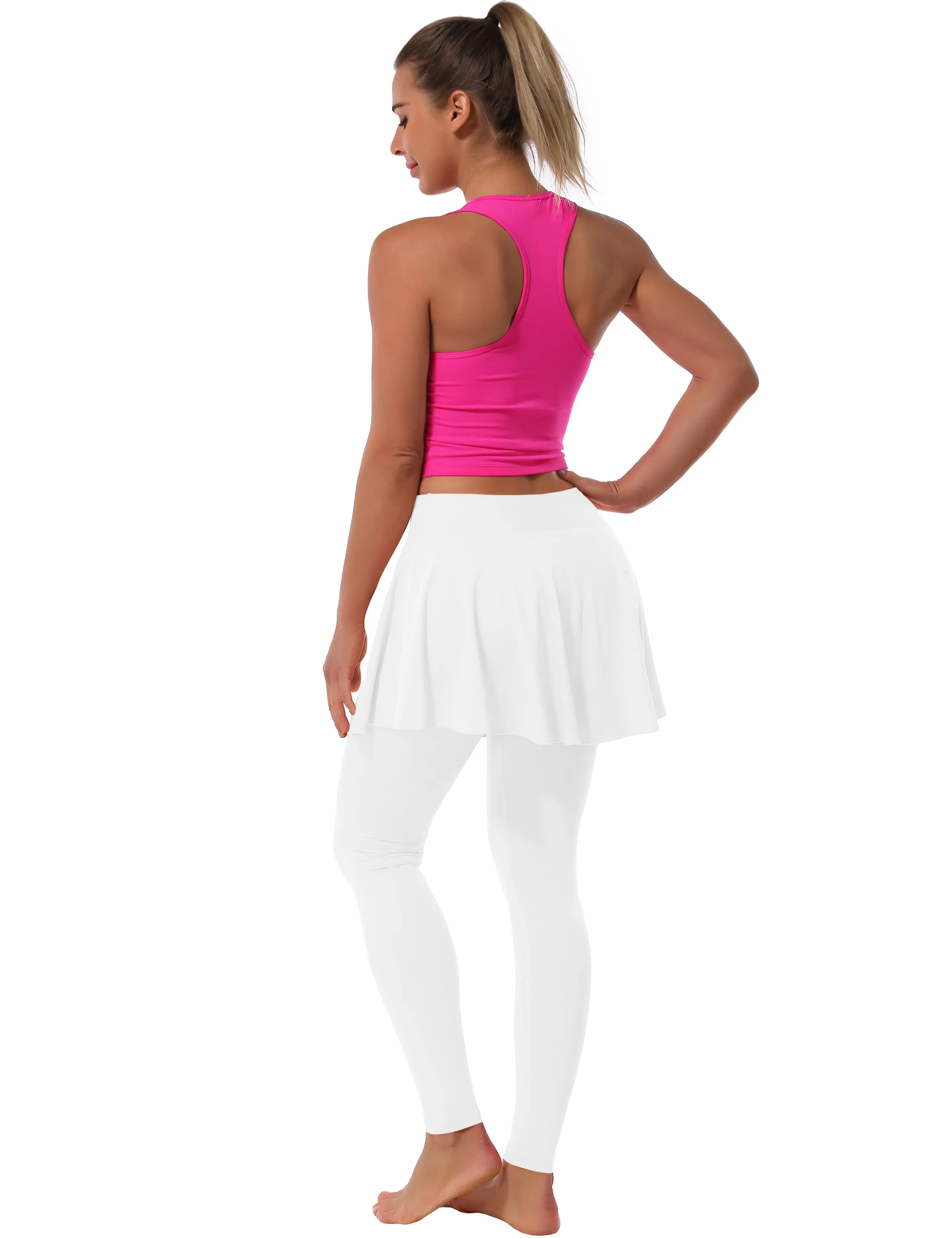 Athletic Tennis Golf Skort with Pocket Shorts white_Jogging