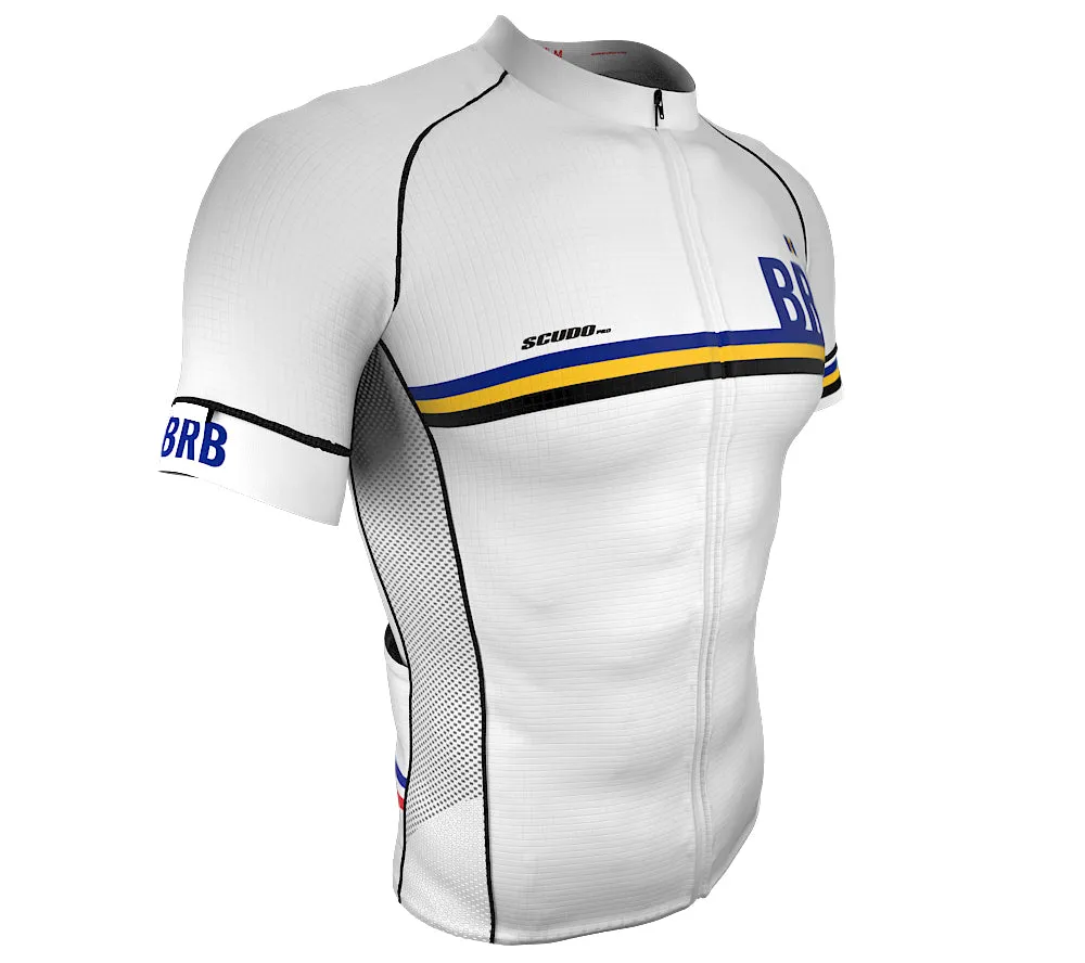Barbados White CODE Short Sleeve Cycling PRO Jersey for Men and Women