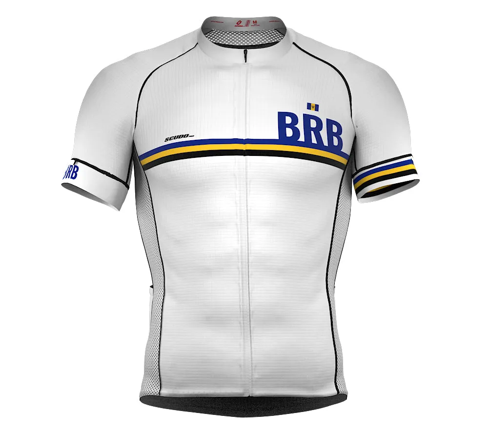 Barbados White CODE Short Sleeve Cycling PRO Jersey for Men and Women