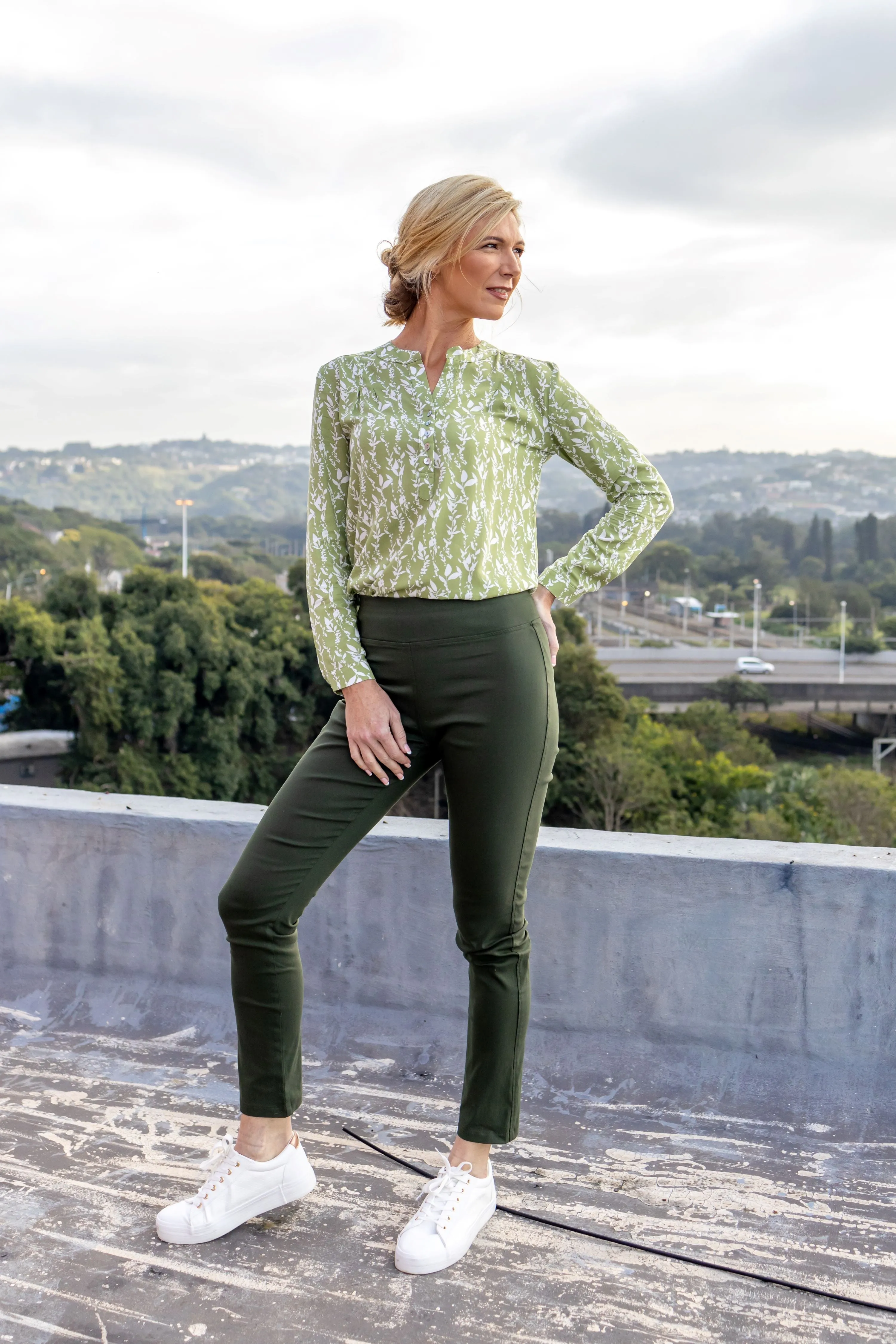 Barrington Kelly Jeggings Olive Bengaline