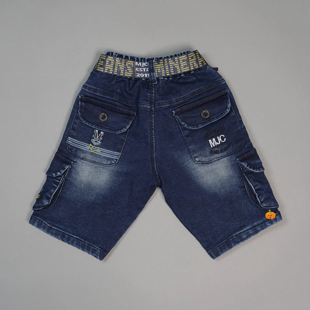 Blue Denim Shaded Shorts for Boys