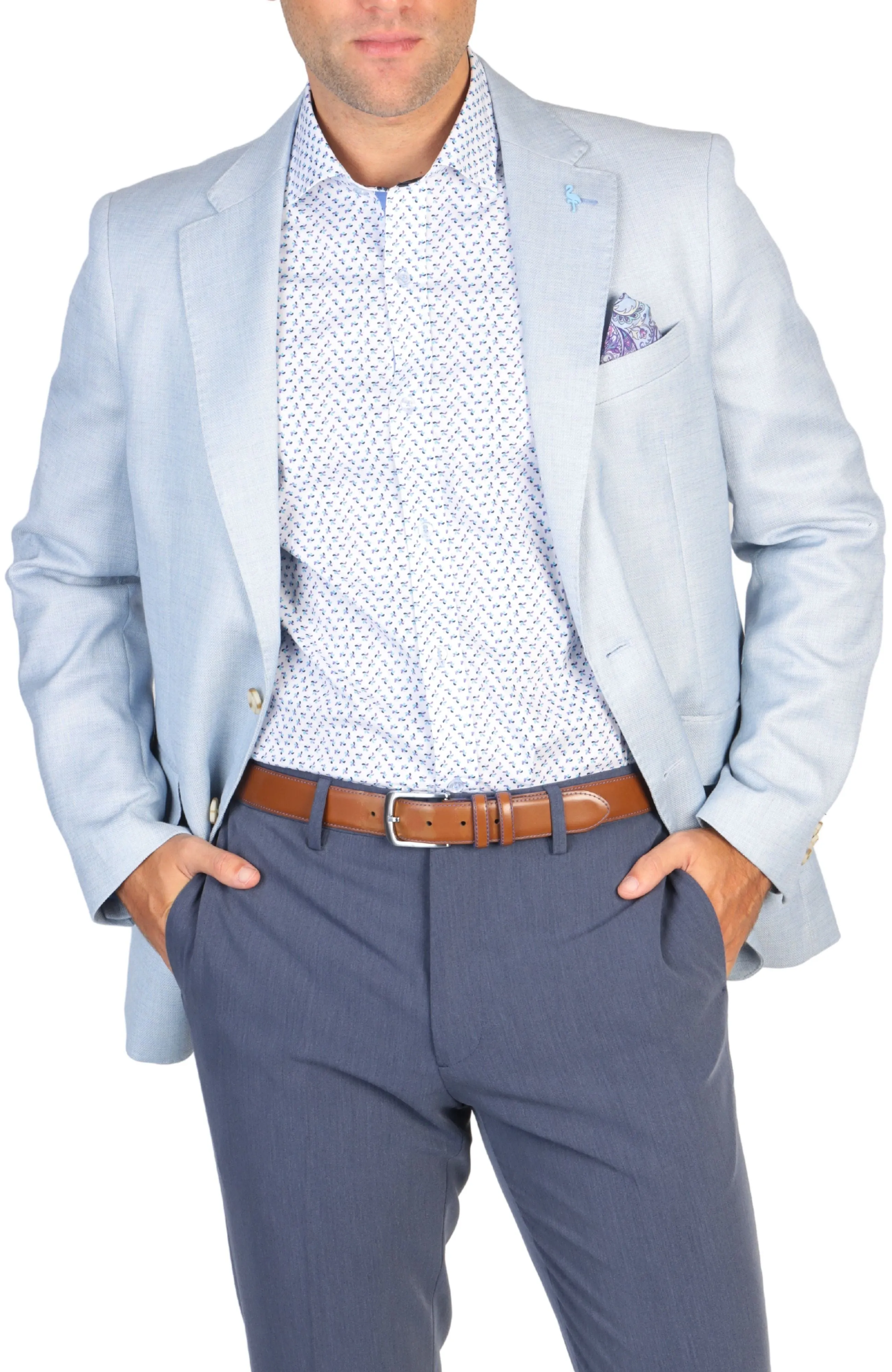 Blue Jay Textured Solid Sport Coat