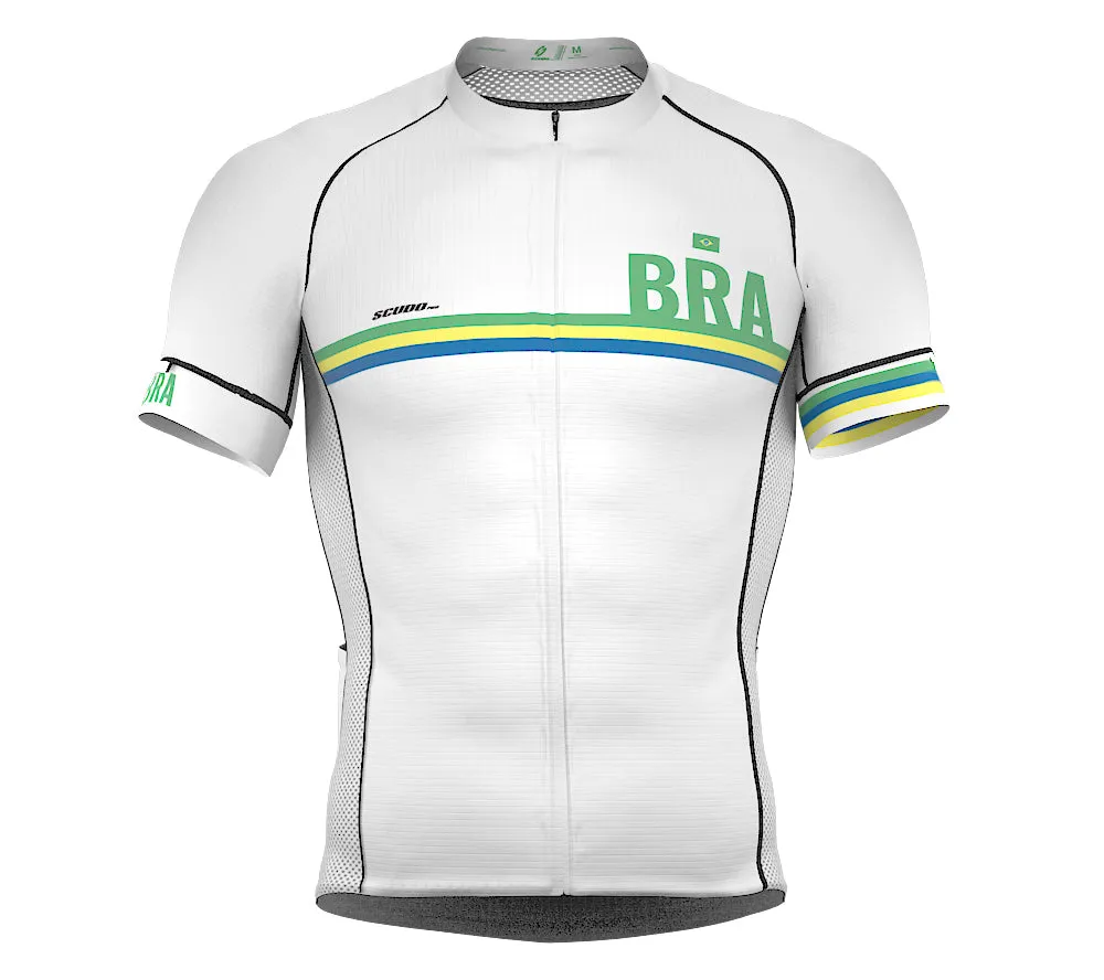 Brasil White CODE Short Sleeve Cycling PRO Jersey for Men and Women