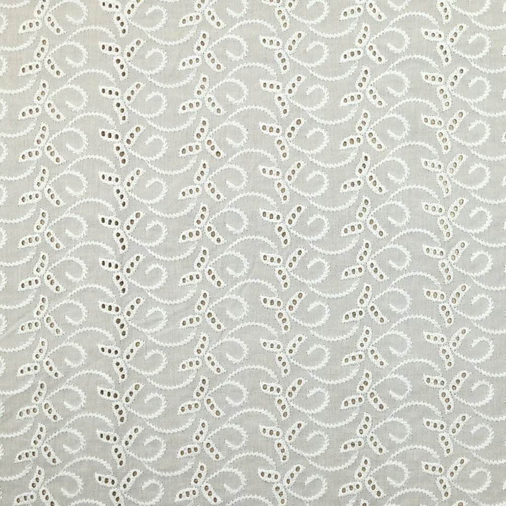 Broderie anglaise Sophia blanc