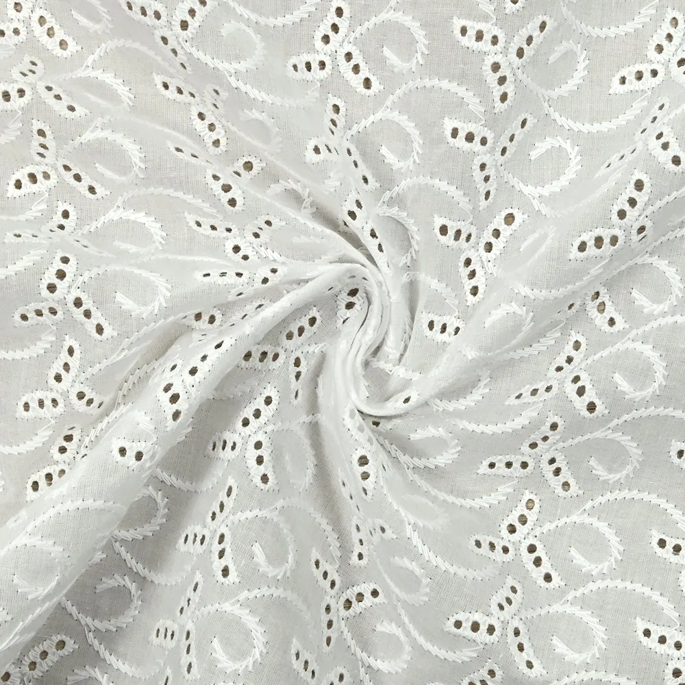 Broderie anglaise Sophia blanc
