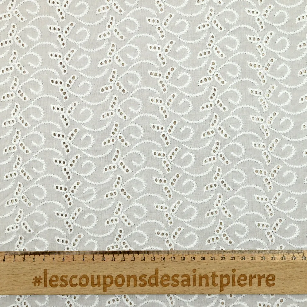 Broderie anglaise Sophia blanc