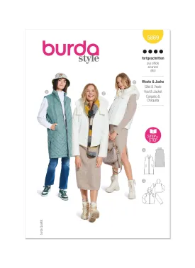 Burda Pattern 5869 Misses' Waistcoat/Vest  &  Jacket