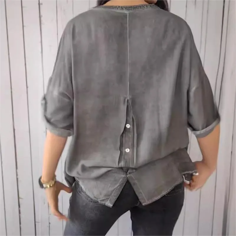 BUY 2 GET Free ShippingCasual Breathable Solid Color V-Neck Top