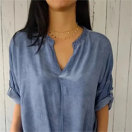 BUY 2 GET Free ShippingCasual Breathable Solid Color V-Neck Top