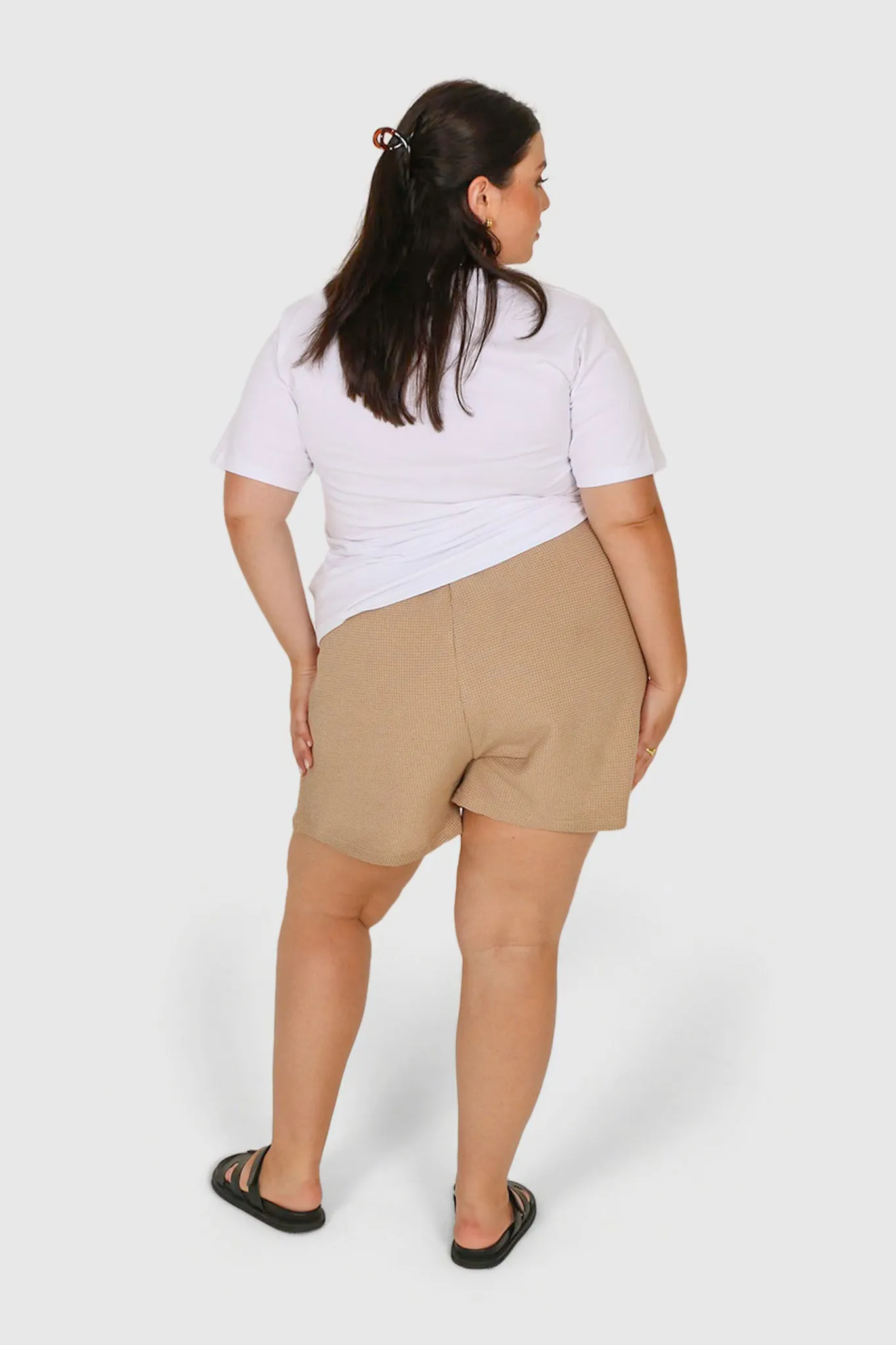 CAPRI WAFFLE SHORTS BISCUIT