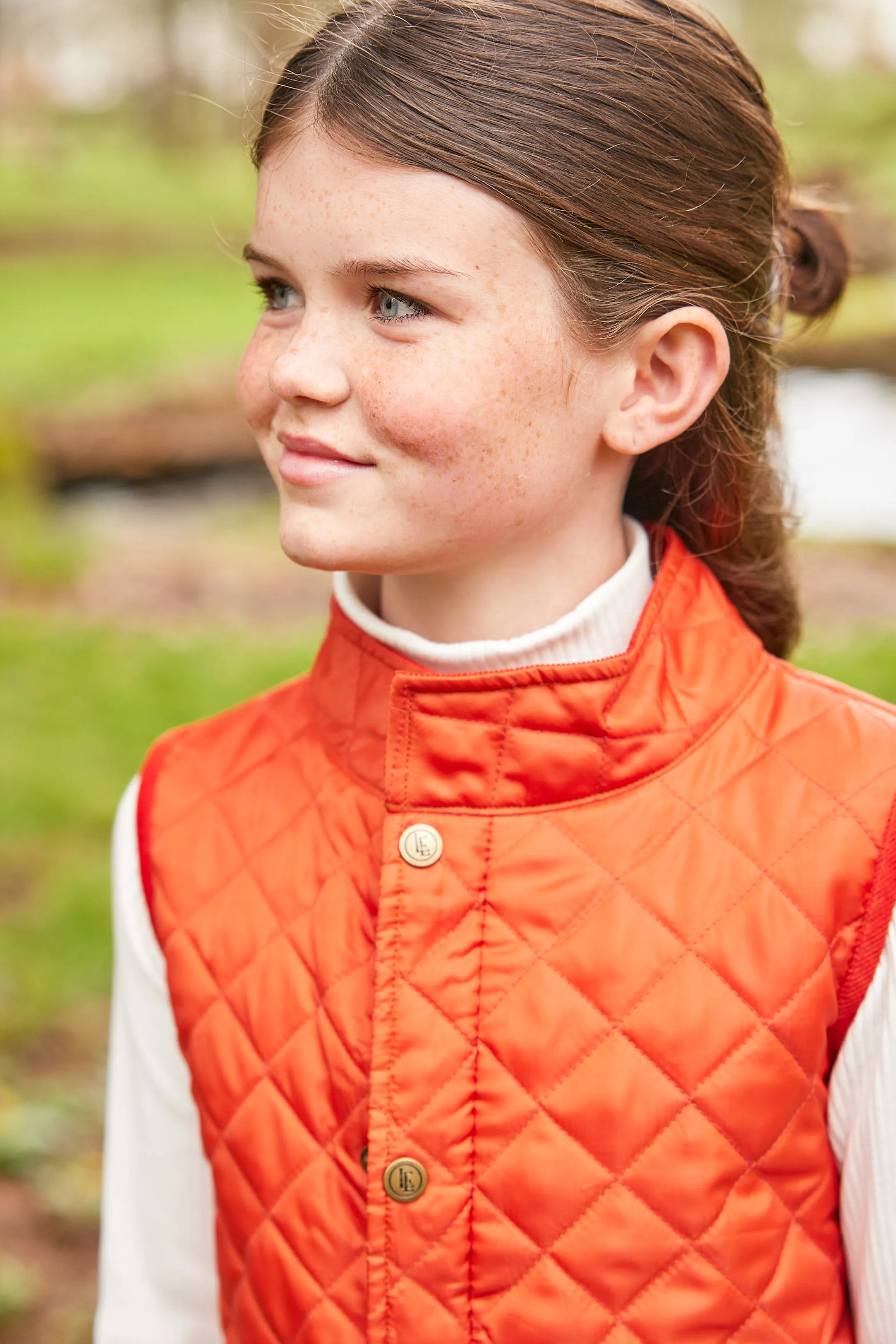 Classic Quilted Vest - Orange