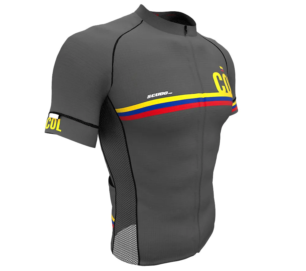 Colombia Gray CODE Short Sleeve Cycling PRO Jersey for Men and Women