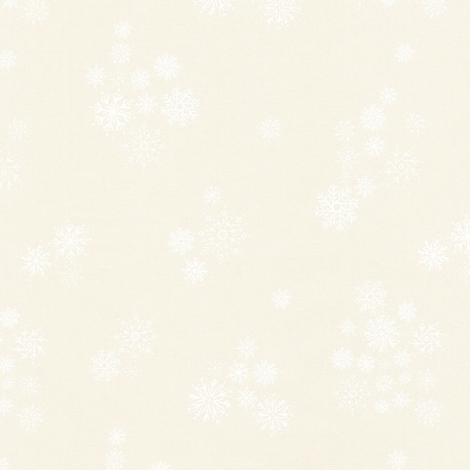 Cozy Wonderland - Snowflake Fall Natural White Yardage