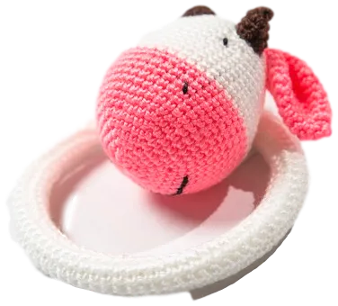 Crocheted Ring Rattles "Animal Theme"
