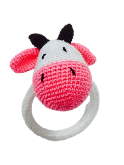 Crocheted Ring Rattles "Animal Theme"