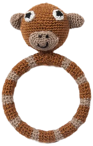 Crocheted Ring Rattles "Animal Theme"
