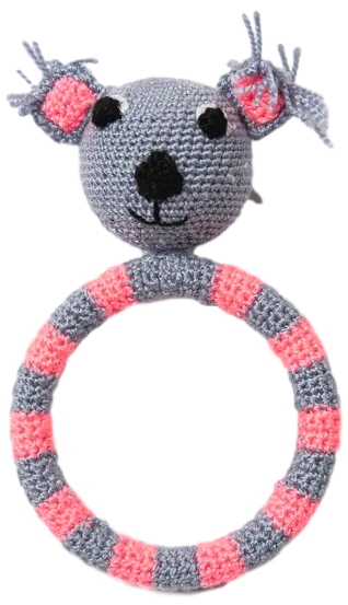 Crocheted Ring Rattles "Animal Theme"