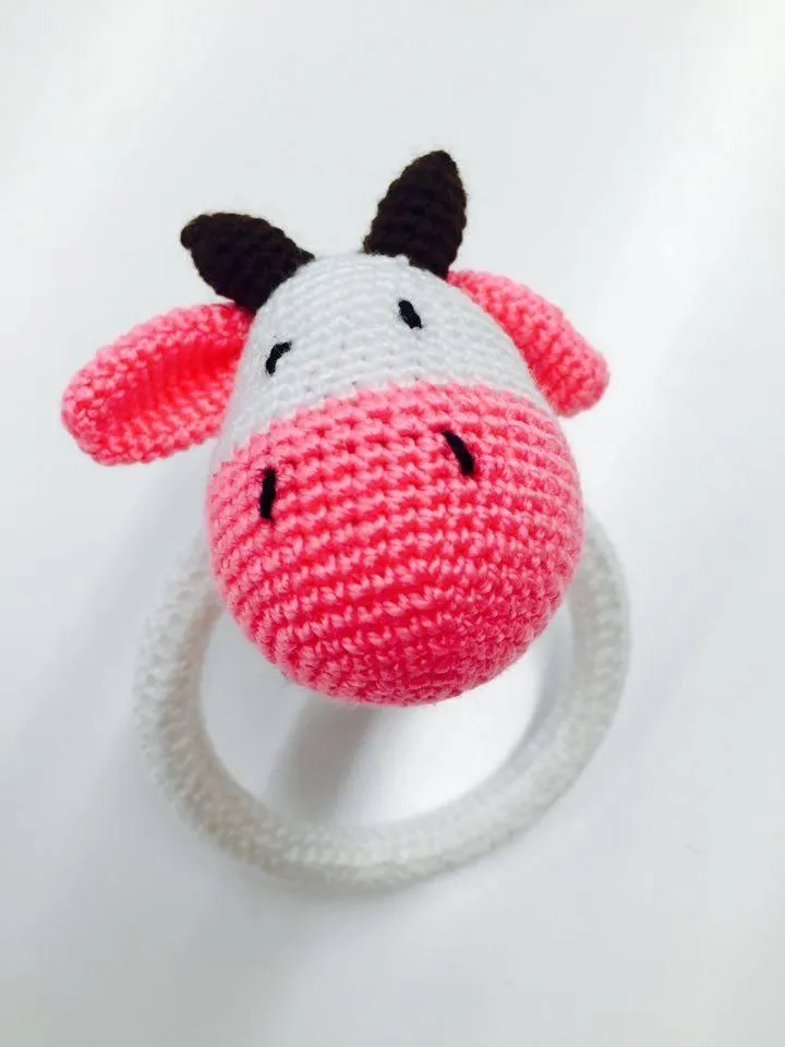 Crocheted Ring Rattles "Animal Theme"