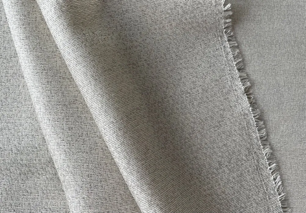 Delicately Marled Seal Grey Silk Crepe (Made in Italy)