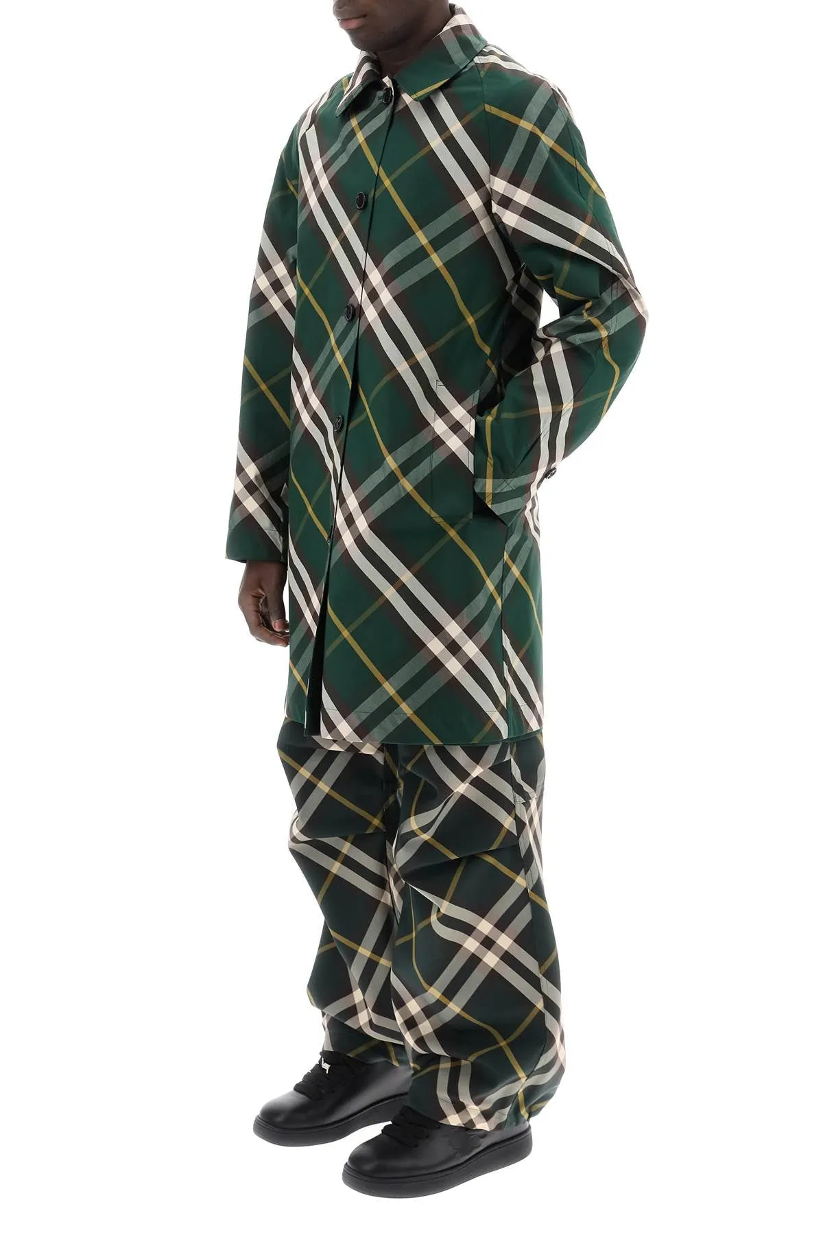 ered

reversible checkered gabardine midi