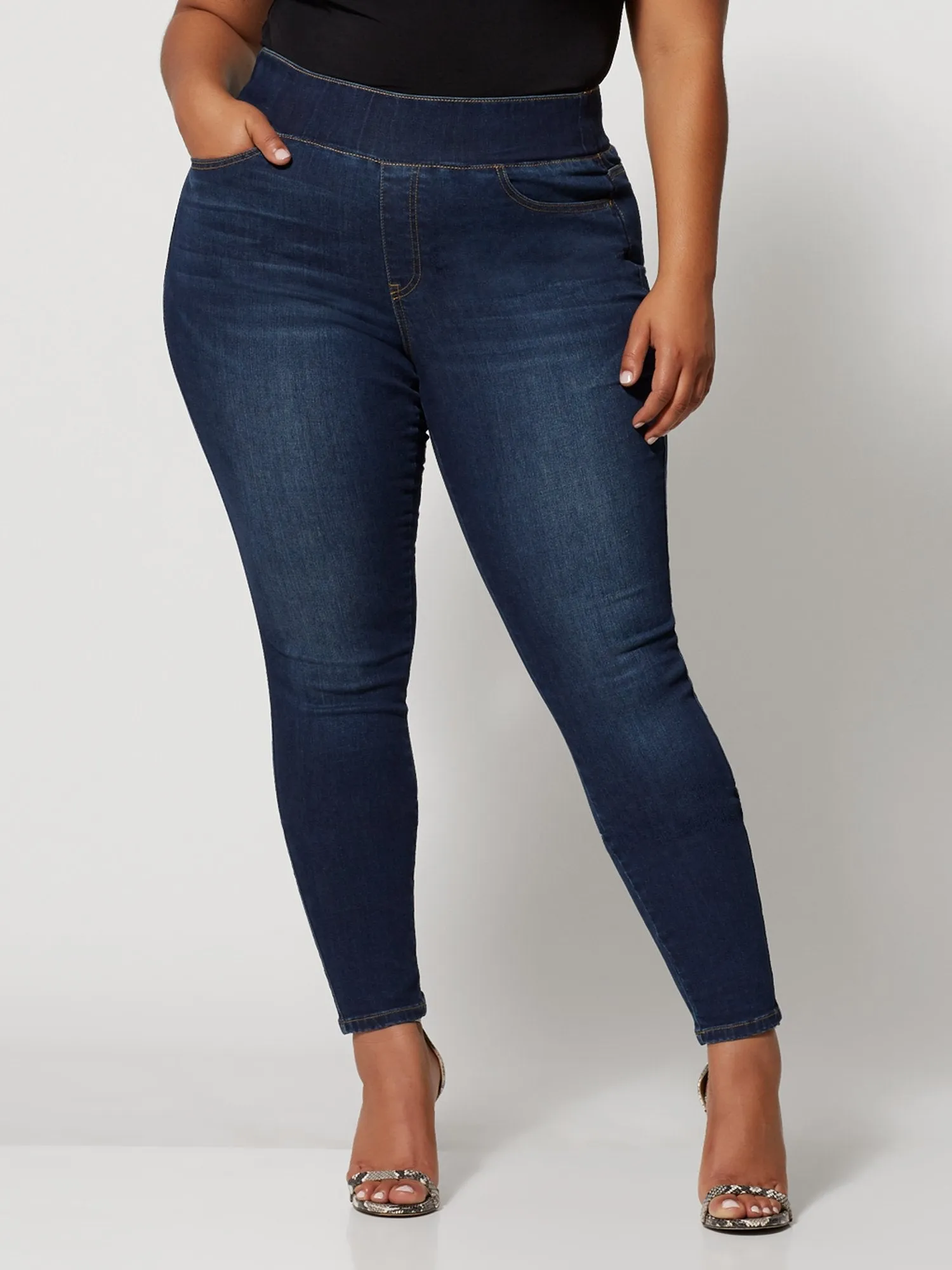 Fashion To Figure - Dark Wash High-Rise Jeggings