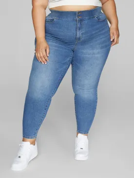 Fashion To Figure - The Limitless Jegging in Med Blue Wash - Short Inseam