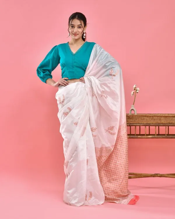 Firozi Blue Crop Top Blouse