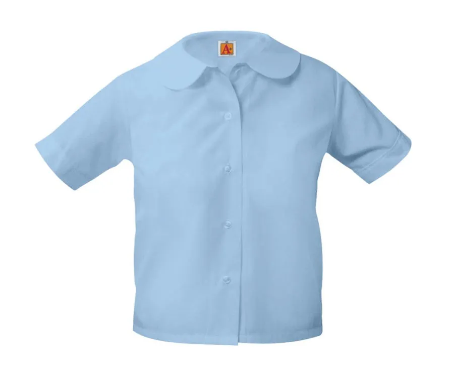 Girl's Round Collar School Uniform Blouses 4-16