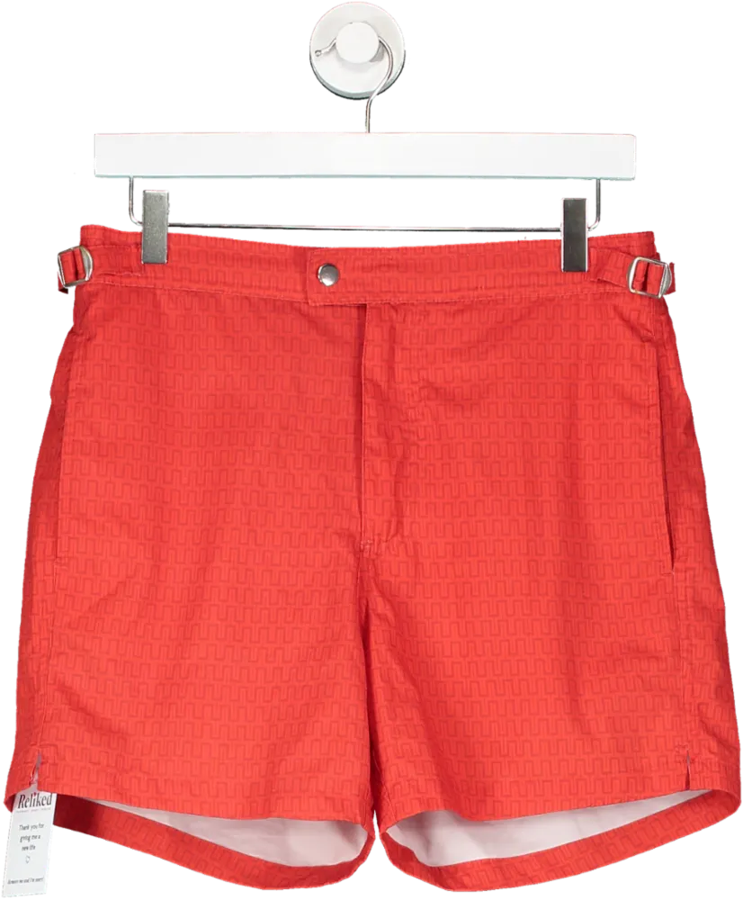 Guscio Red Capri Maze Swim Shorts UK S