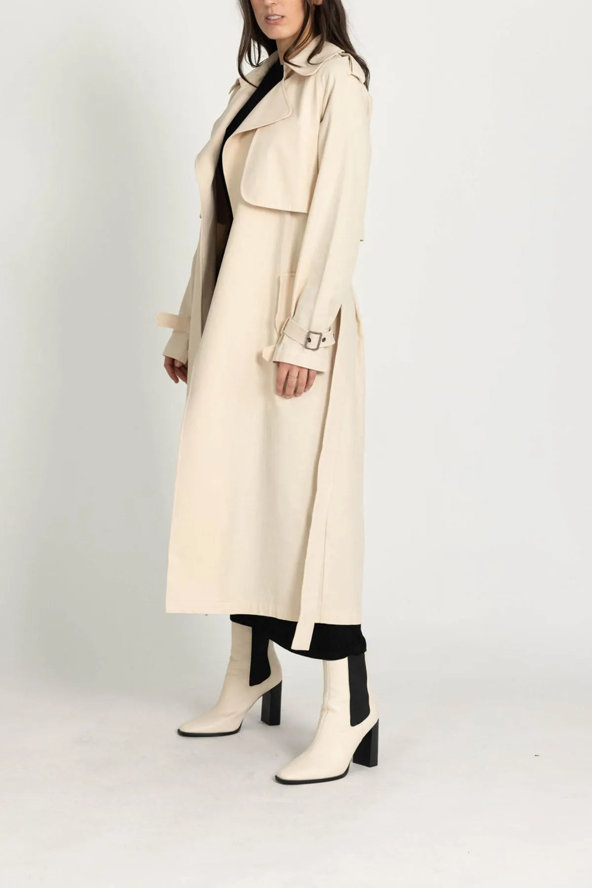 Harper' Trench Coat -  Cream