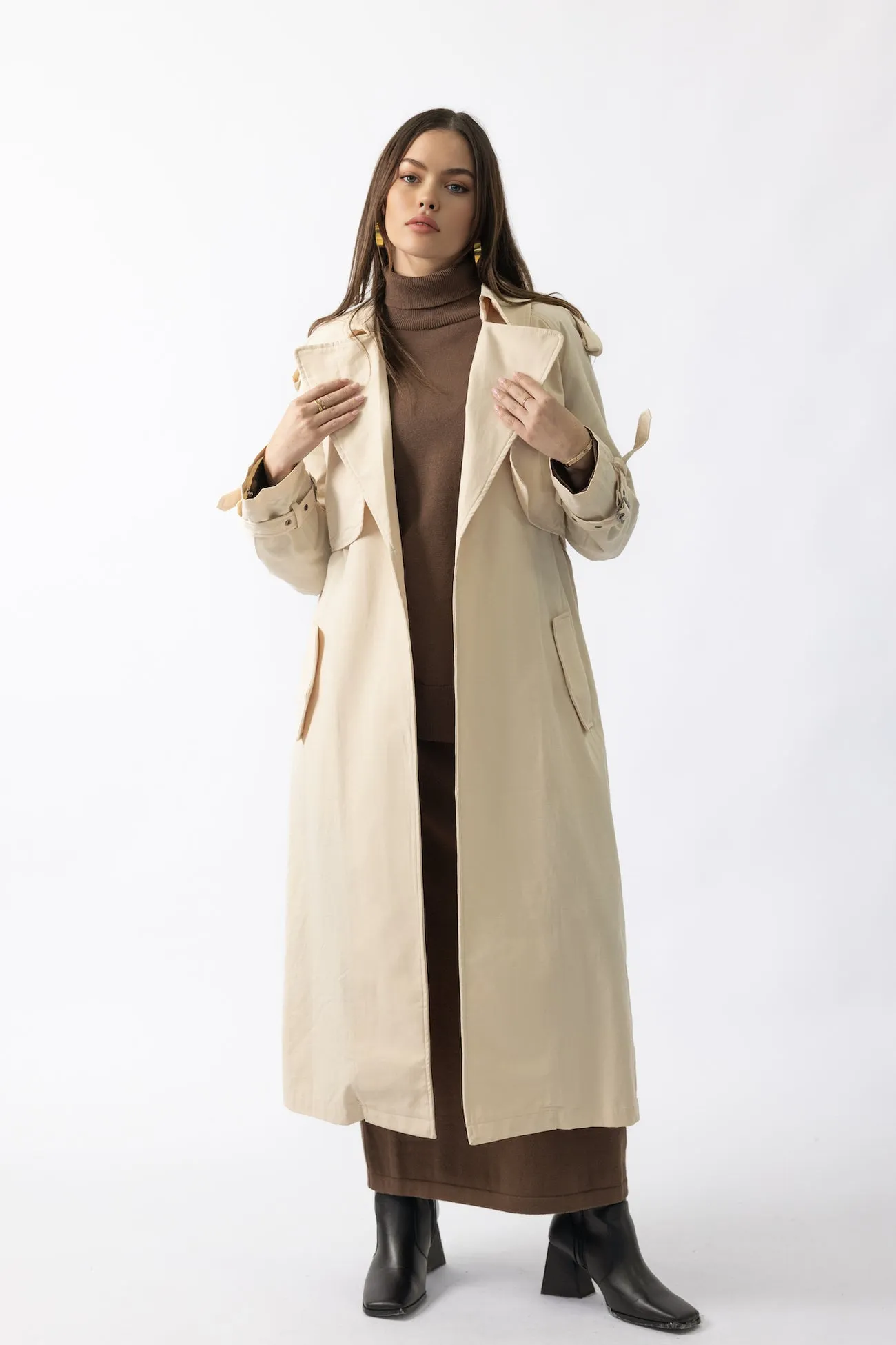 Harper' Trench Coat -  Cream