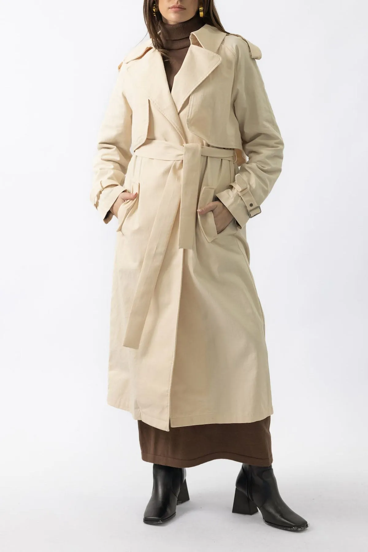 Harper' Trench Coat -  Cream