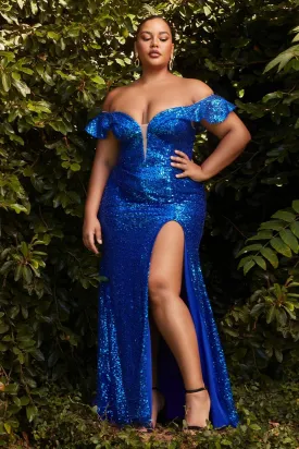 Iconic Arrival Royal Sequins Formal Gown