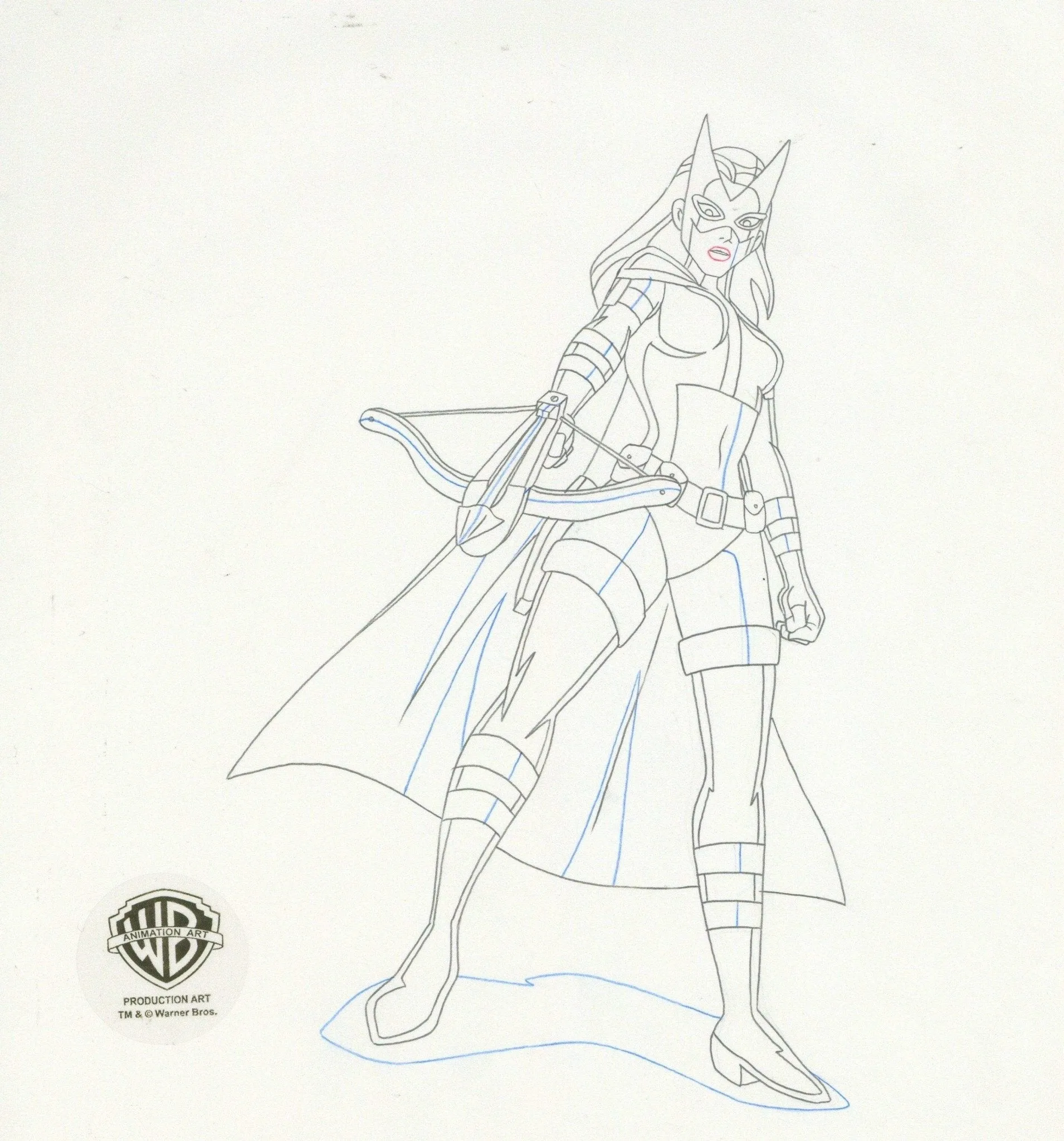 Justice League Original Production Drawing: Huntress