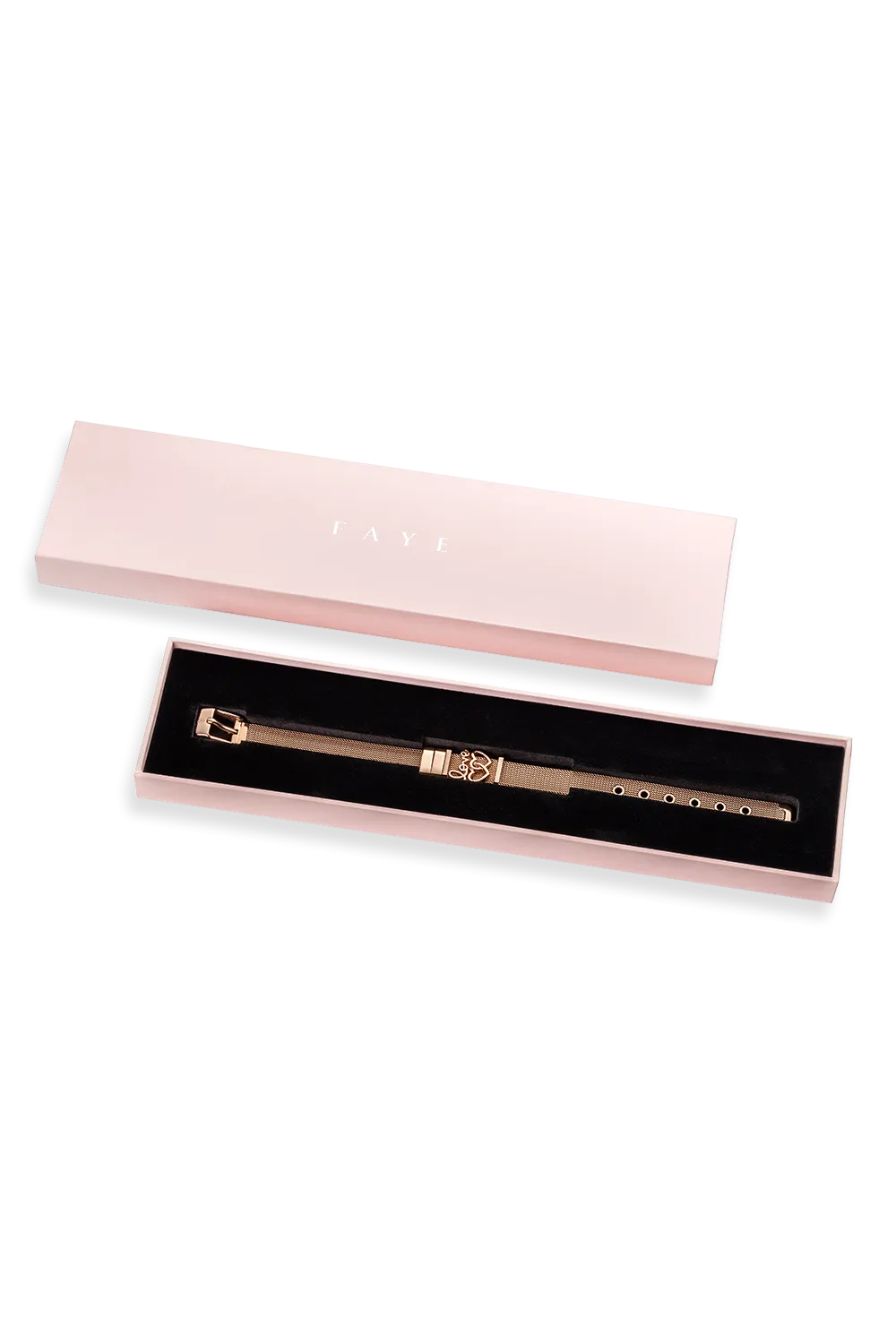 Love-Mesh Strap-Set with 5 Charms Gold
