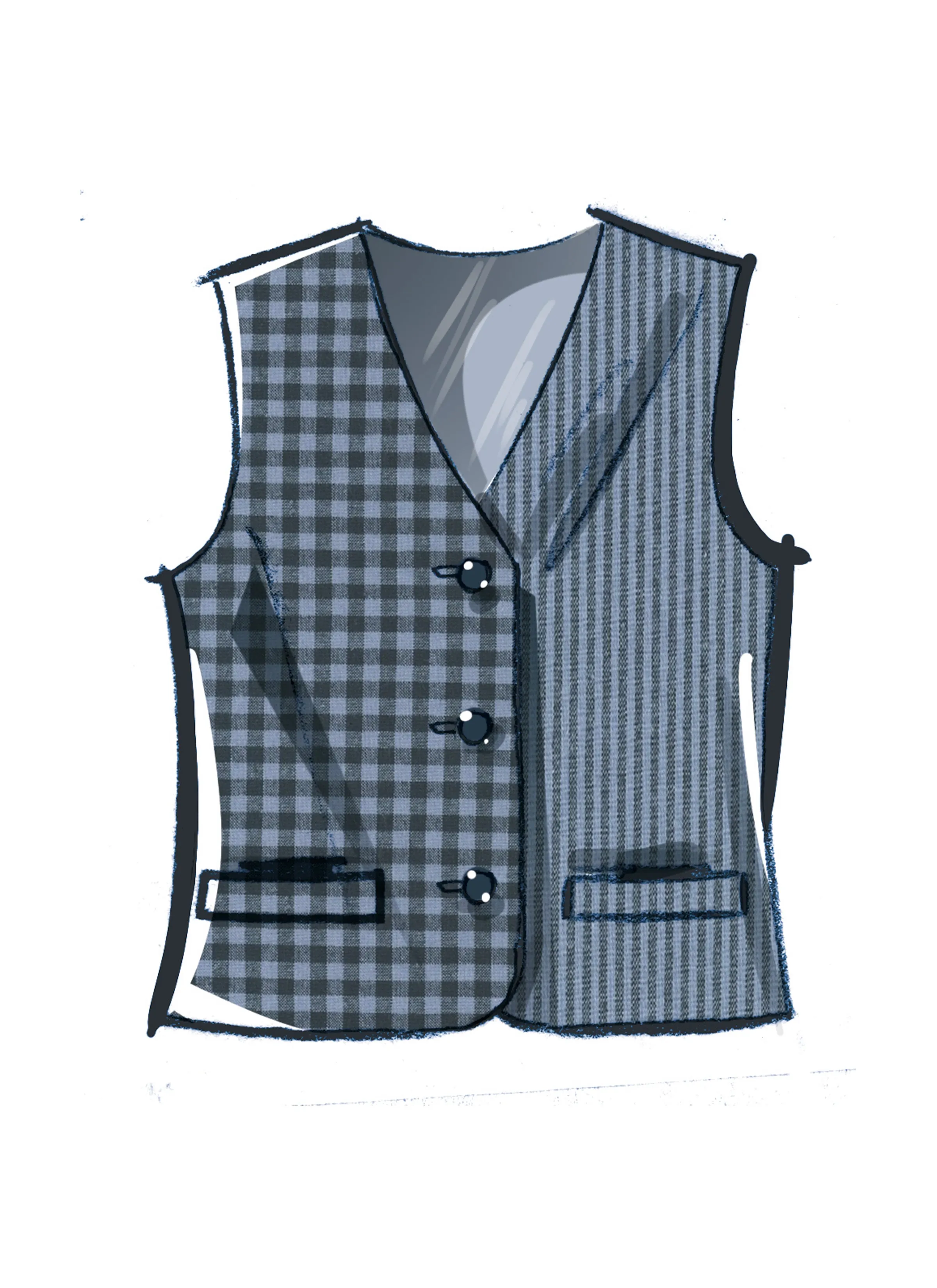 McCall's sewing pattern M8442 Misses' and Men's Lined Vests
