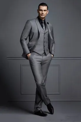 Men Grey Three Piece Suit Wedding Grey Suit Formal Party Wear Suit Slim Fit Suit Dinner Suit - Gift For Him