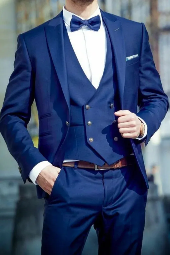 Men Royal Blue Wedding Suit Three Piece Suit Dinner Suit Formal Wear suit Bespoke Tailoring Gift For Him
