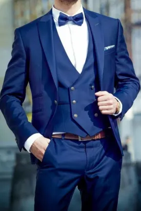 Men Royal Blue Wedding Suit Three Piece Suit Dinner Suit Formal Wear suit Bespoke Tailoring Gift For Him