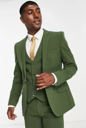 Men's Three Piece Suit Green, Wedding Suit, Dinner Suit, Party Suit, Groom Suits