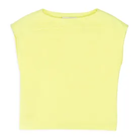 NEON YELLOW QUILTED CROP TOP